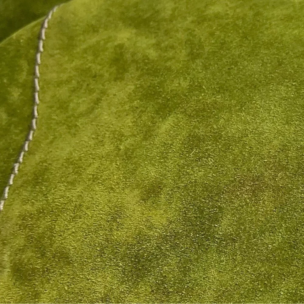 Vintage Ruehl No. 925 Green Suede and Brown Leather Tote